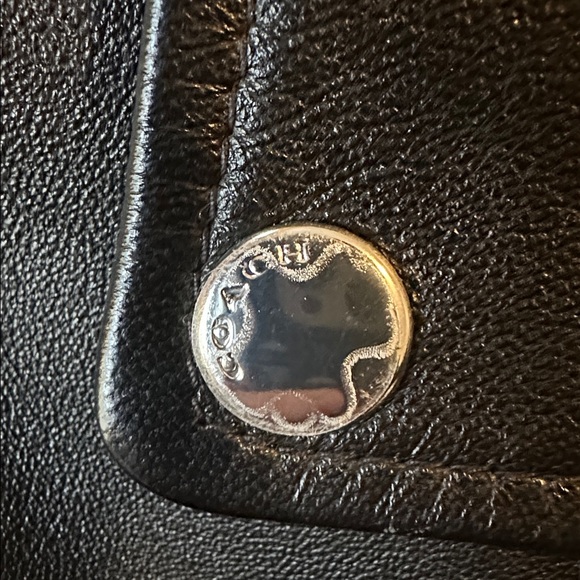 Coach Black Moto Zipper Biker Jacket Leather - Picture 13 of 16